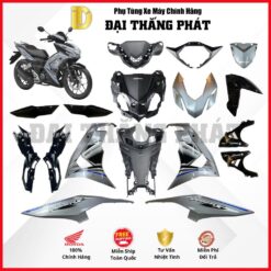 (Có bán lẻ) Dàn áo xe Winner 150cc năm 2022 màu Bạc - NHB56M - Phiên bản tiêu chuẩn  - Phanh thường chính hãng Honda