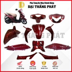 (Có bán lẻ) Dàn áo xe Vision 110cc đời đầu KZL Phanh đĩa/ Vành đúc/ CBS màu Đỏ - R350 chính hãng Honda