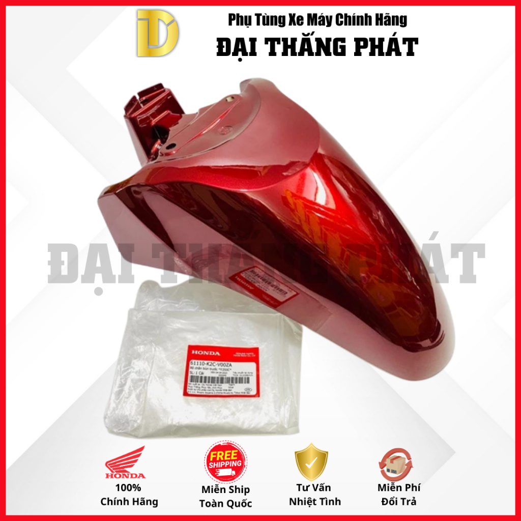 (Có bán lẻ) Dàn áo Vision 110cc (2021) K2C phiên bản Cao Cấp-R350C- Đỏ Nâu Đen chính hãng Honda - Ảnh 5