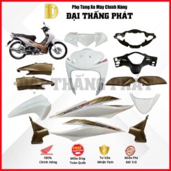 (Có bán lẻ) Dàn áo xe Wave S 110cc năm 2011 - màu Trắng - NHB35P chính hãng Honda