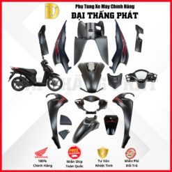 (Có bán lẻ) Dàn áo Vision 110cc (2023) K2C màu Đen Nhám NHA76 phiên bản thể thao chính hãng Honda