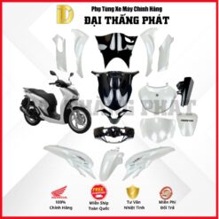 (Có bán lẻ) Dàn áo xe SH 160cc (2024) K0R màu Trắng Đen NHB35 phiên bản Cao Cấp chính hãng Honda