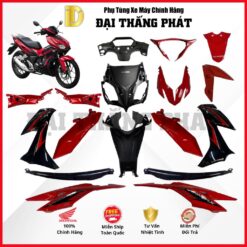 (Có bán lẻ) Dàn áo xe Winner X 150cc năm 2020 màu Đỏ đen - R389 - Phiên bản thể thao - Phanh thường chính hãng Honda