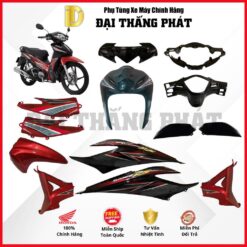 (Có bán lẻ) Dàn áo xe Wave RS 110cc năm 2013 - màu Đỏ Đen - R340 chính hãng Honda