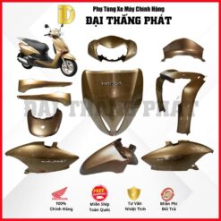 (Có bán lẻ) Dàn áo xe Lead 110cc GGE (2009-2010-2011-2012) màu Vàng đồng - Y208M chính hãng Honda