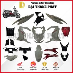 (Có bán lẻ) Dàn áo xe Air Blade 125cc K2Z/K3A (4Val) năm 2025 màu Xám Đỏ Đen -NHC60P-phiên bản Thể thao chính hãng Honda